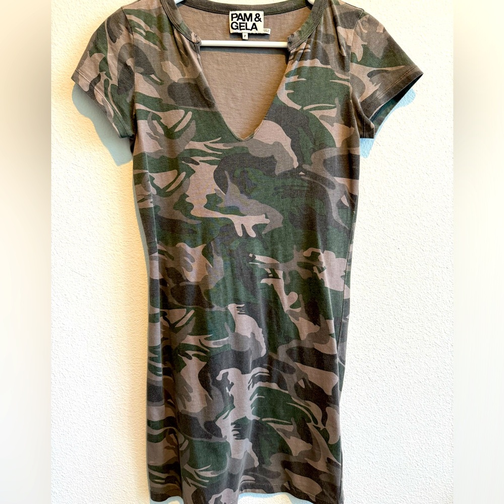 Pam and Gela Camo Mini Dress